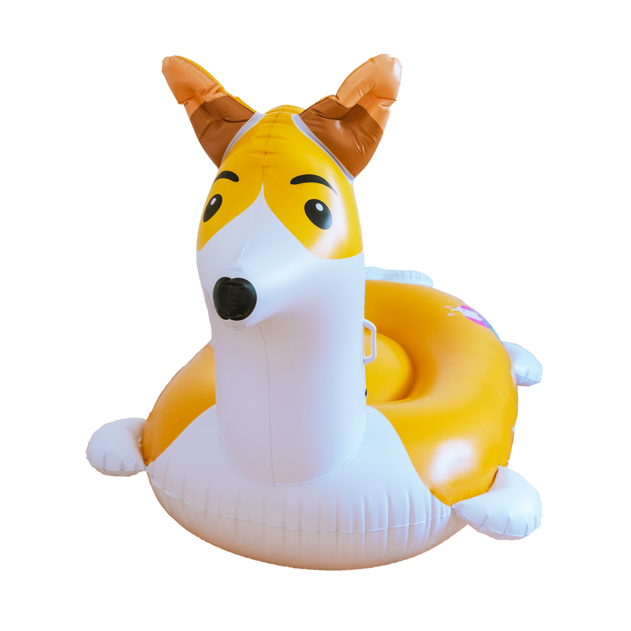 Inflatable corgi pool float